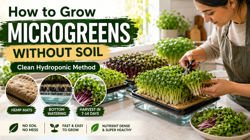 How to Grow Microgreens Indoors Without Soil: 7 Best Steps to Avoid Messy Dirt