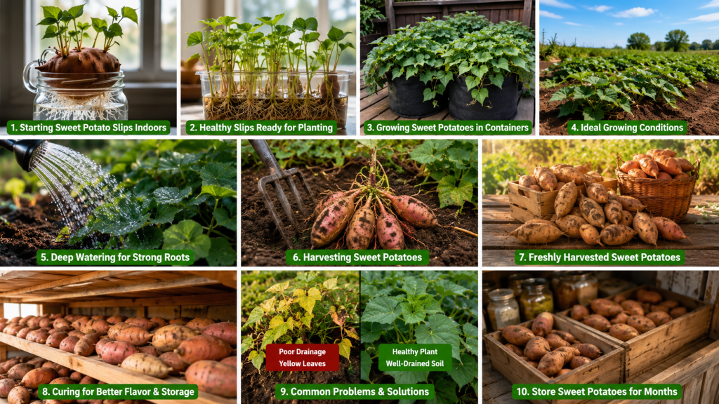 Sweet Potatoes: How to Grow, Harvest, and Store Them Successfully