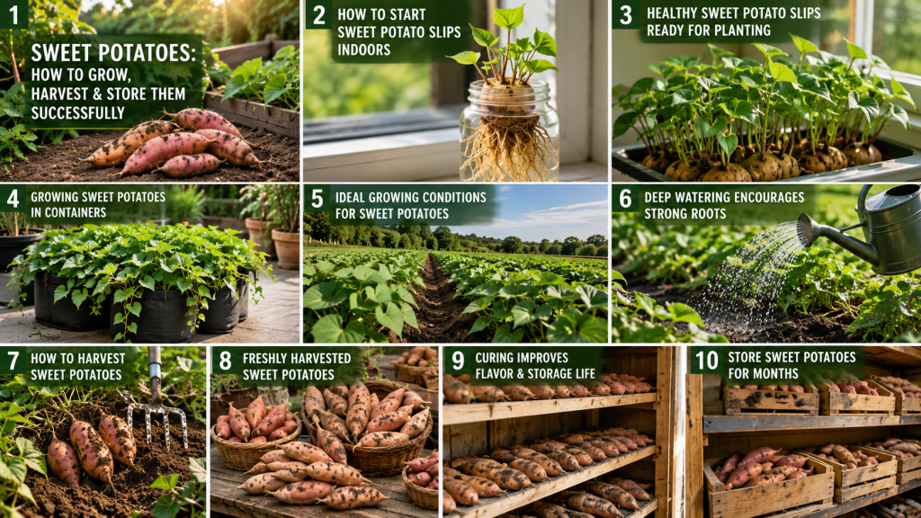Sweet Potatoes: How to Grow, Harvest, and Store Them Successfully