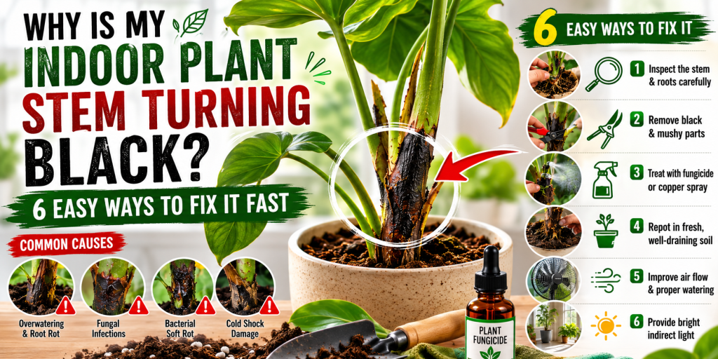 Why Is My Indoor Plant Stem Turning Black: 6 Easy Ways to Fix It Fast