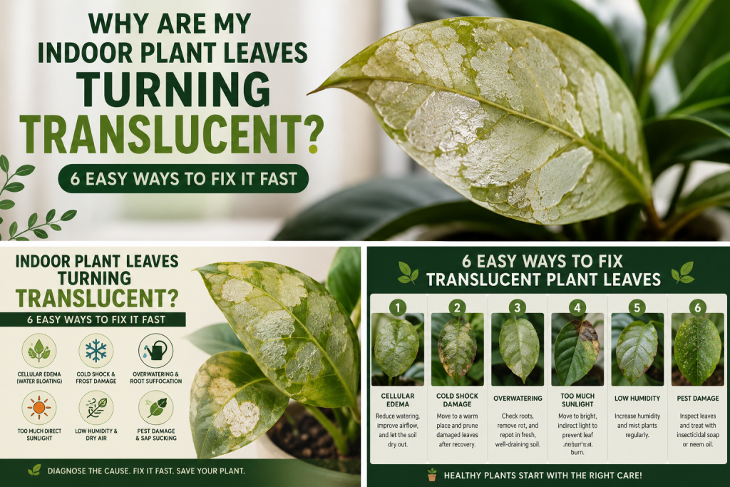 Why Are My Indoor Plant Leaves Turning Translucent: 6 Easy Ways to Fix It Fast