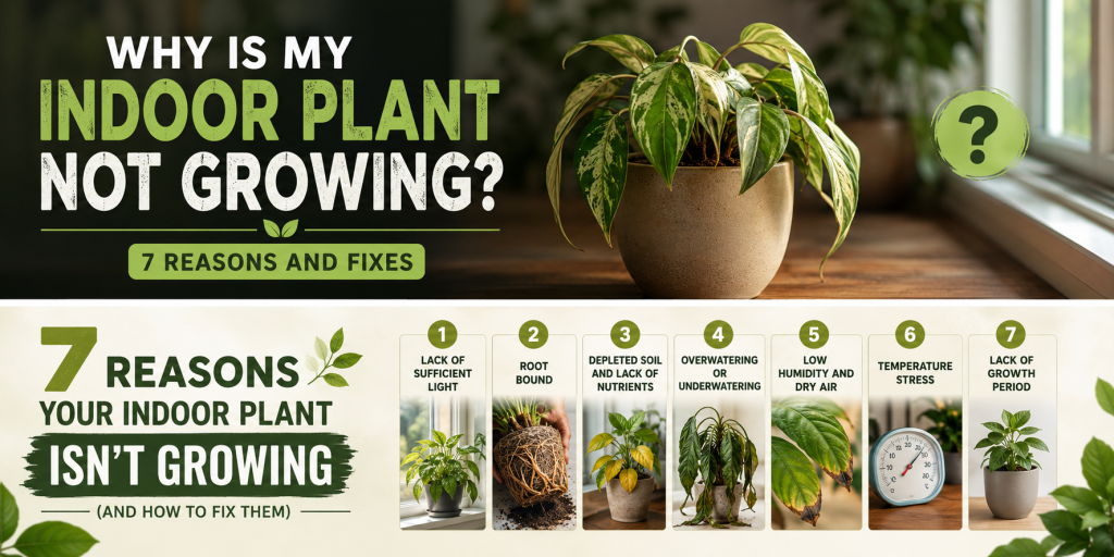 Why Is My Indoor Plant Not Growing: 7 Reasons and Fixes